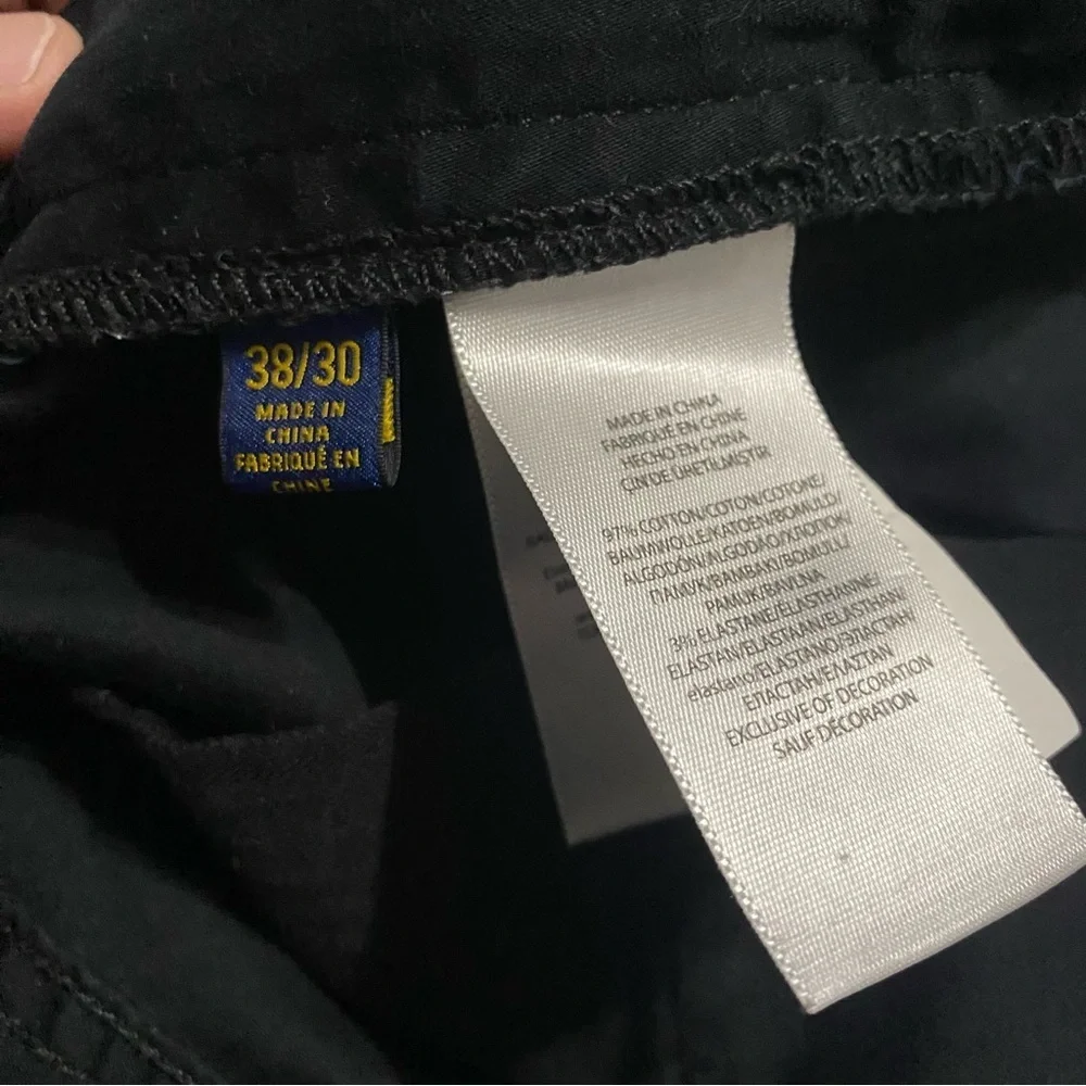 Polo Ralph Lauren Black Cotton Stretch Chino Pants